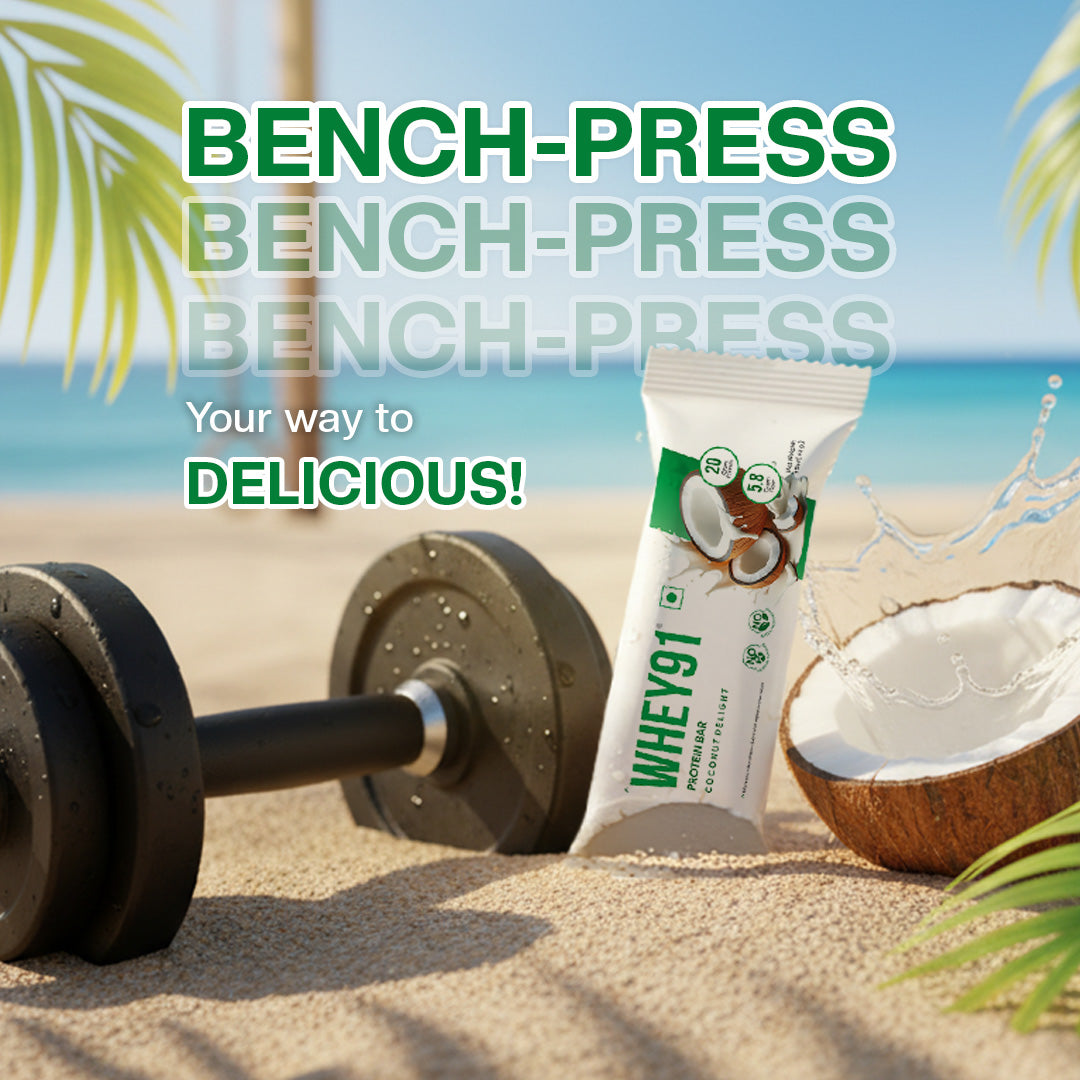 Whey91 Coconut Delight Protein Bars - 20g protein, 5.8g fibre (Pack of 6 bars)